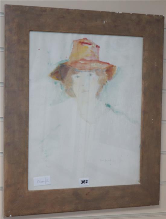 Adrian Ryan (1920-1998) Vivs friend, watercolour on paper, 46 x 36cm